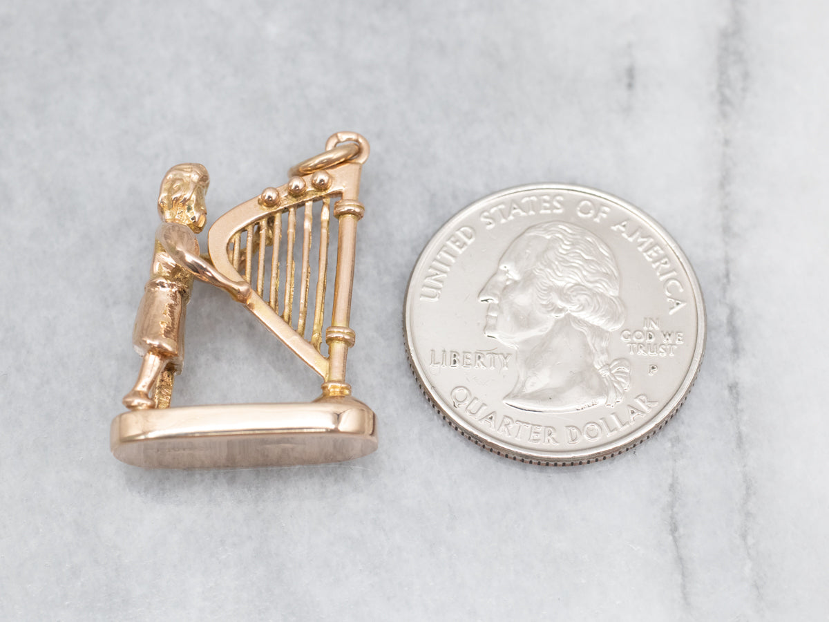 King David Harp Charm