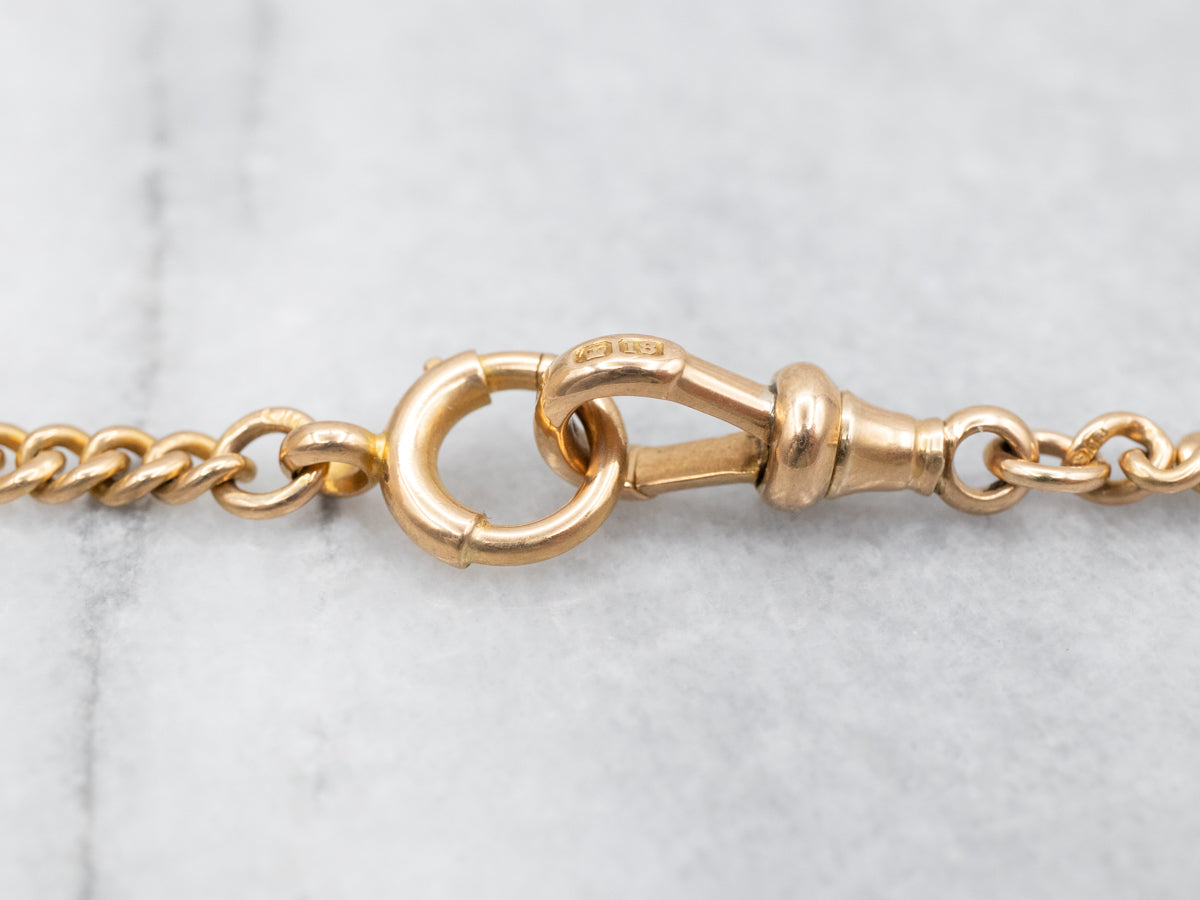 Attractive Double Wrap Curb Chain Bracelet with Spring Ring and Dog Clip Clasp