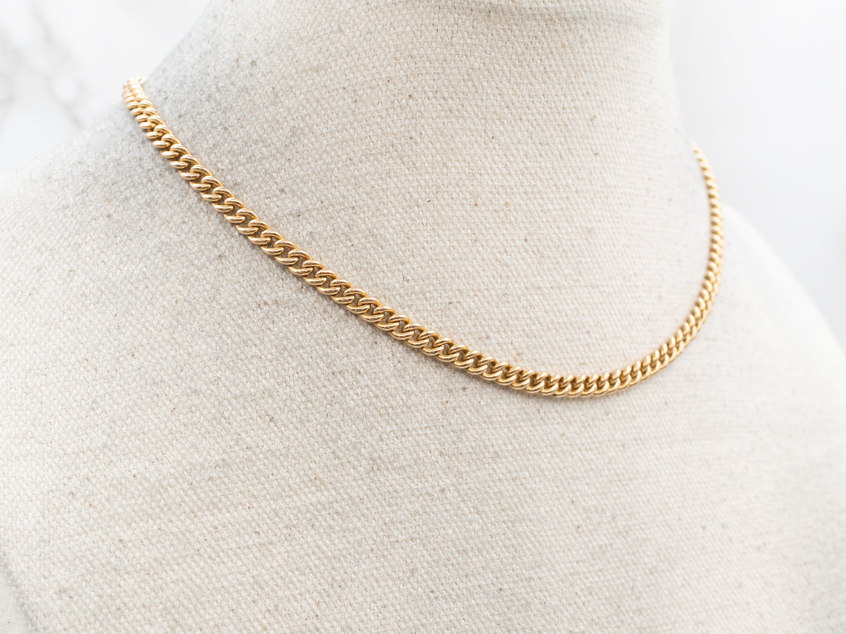 Attractive Double Wrap Curb Chain Bracelet with Spring Ring and Dog Clip Clasp