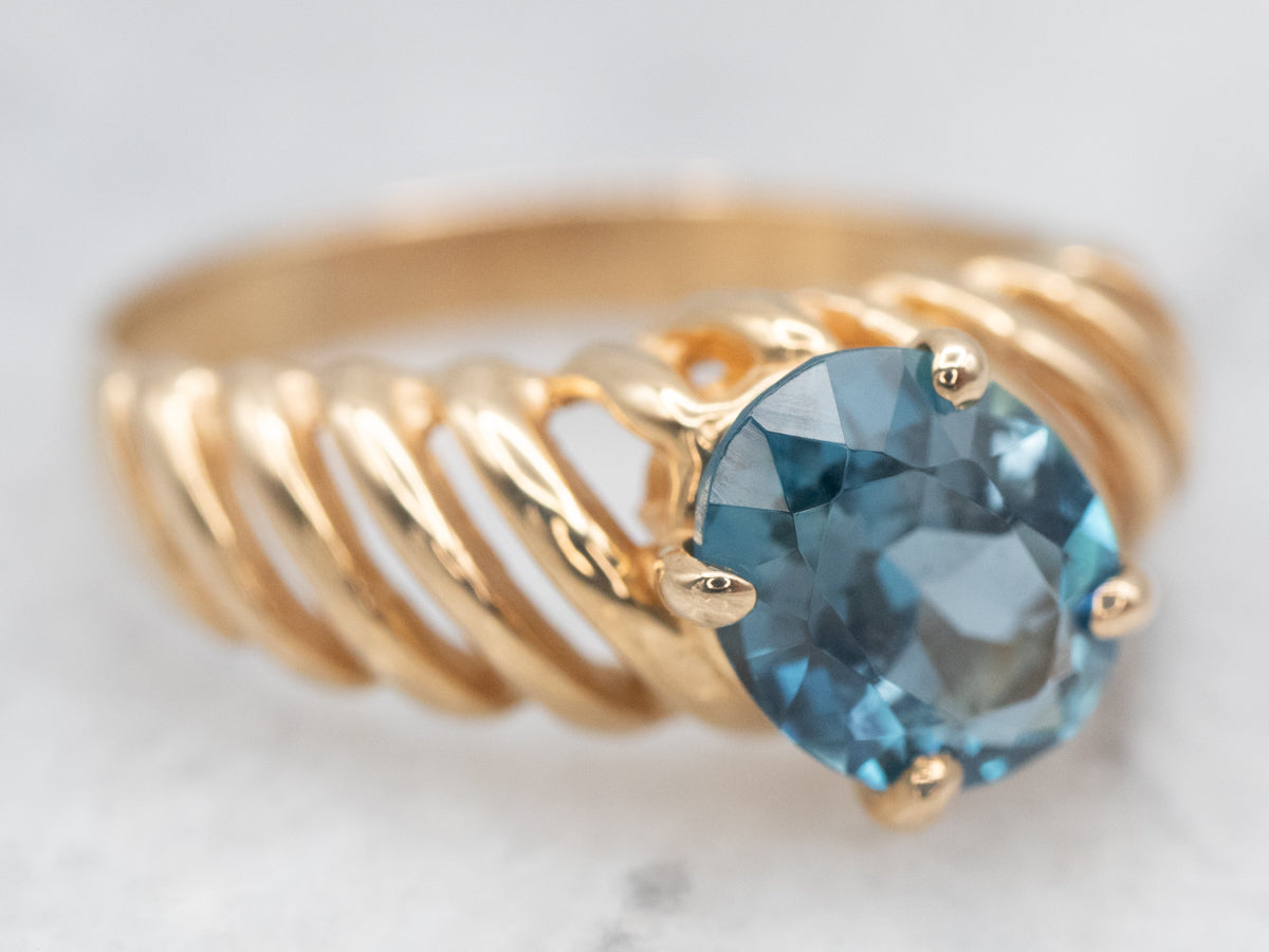 London Blue Topaz Solitaire Ring