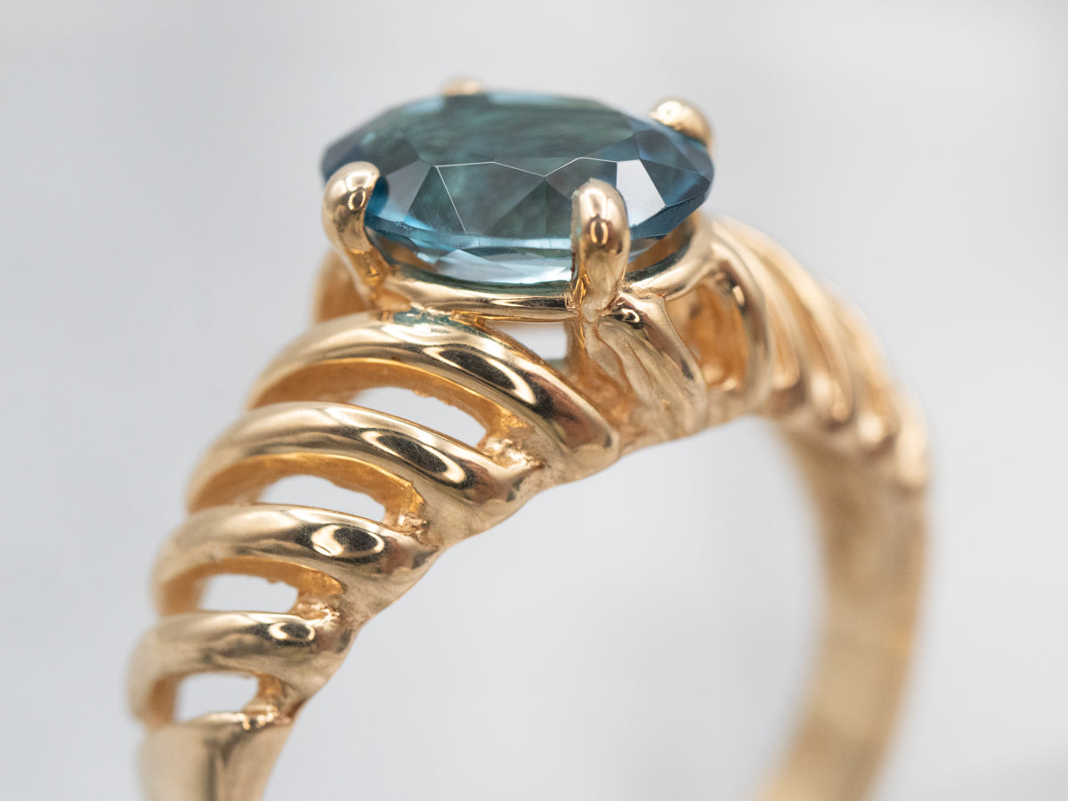 London Blue Topaz Solitaire Ring