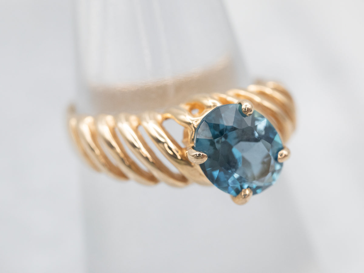 London Blue Topaz Solitaire Ring