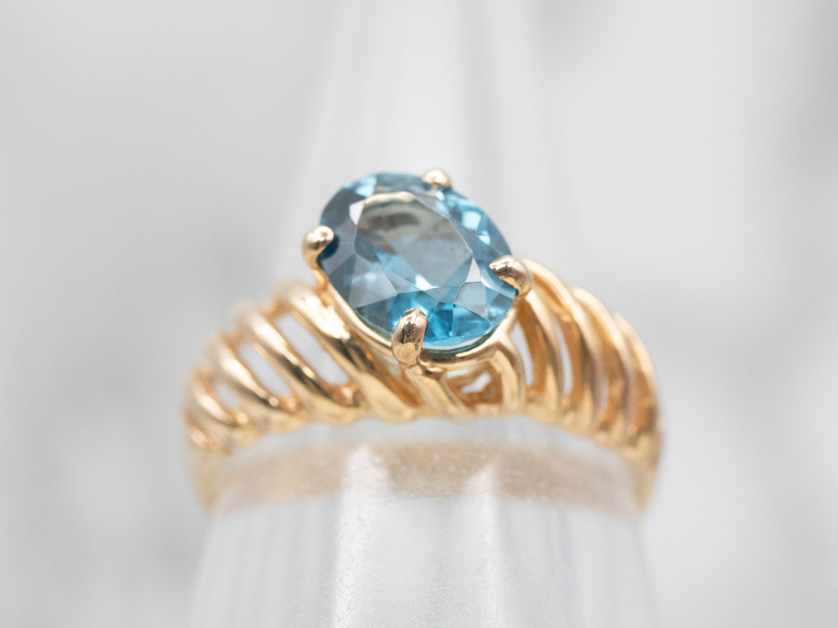 London Blue Topaz Solitaire Ring