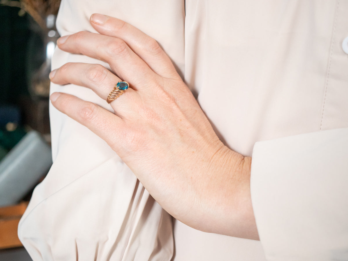 London Blue Topaz Solitaire Ring