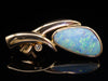 Modern Gold Boulder Opal and Diamond Pendant