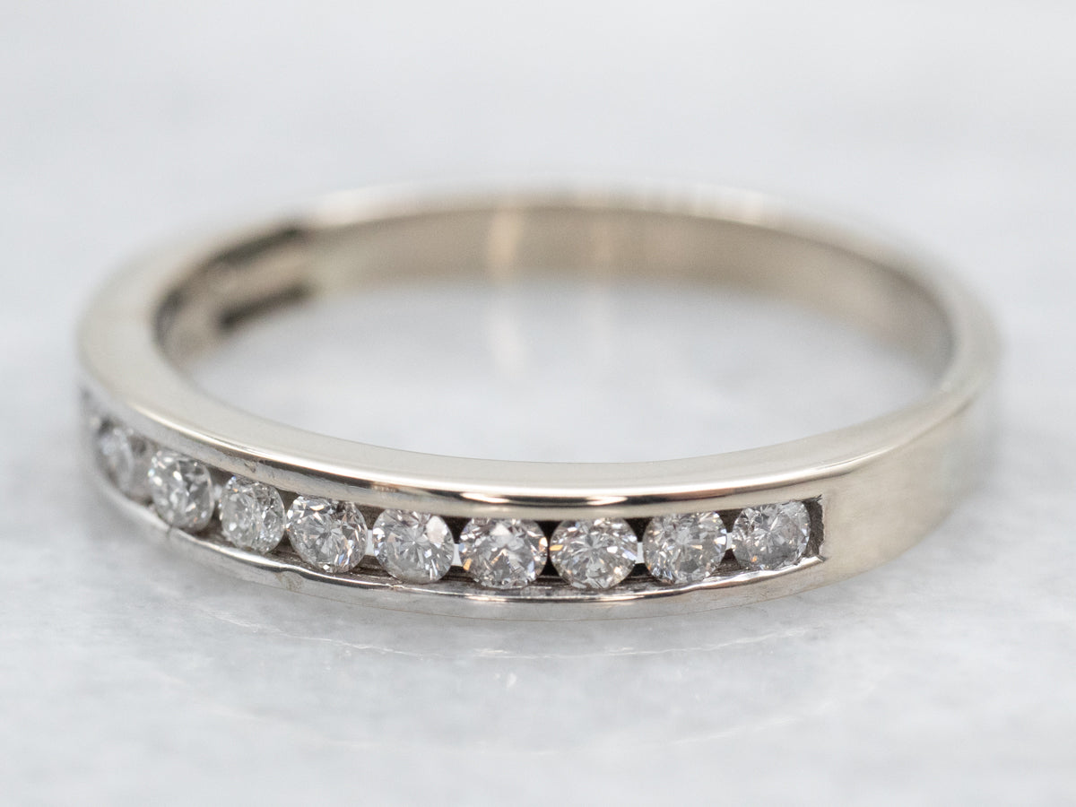 White Gold Channel Set Diamond Band