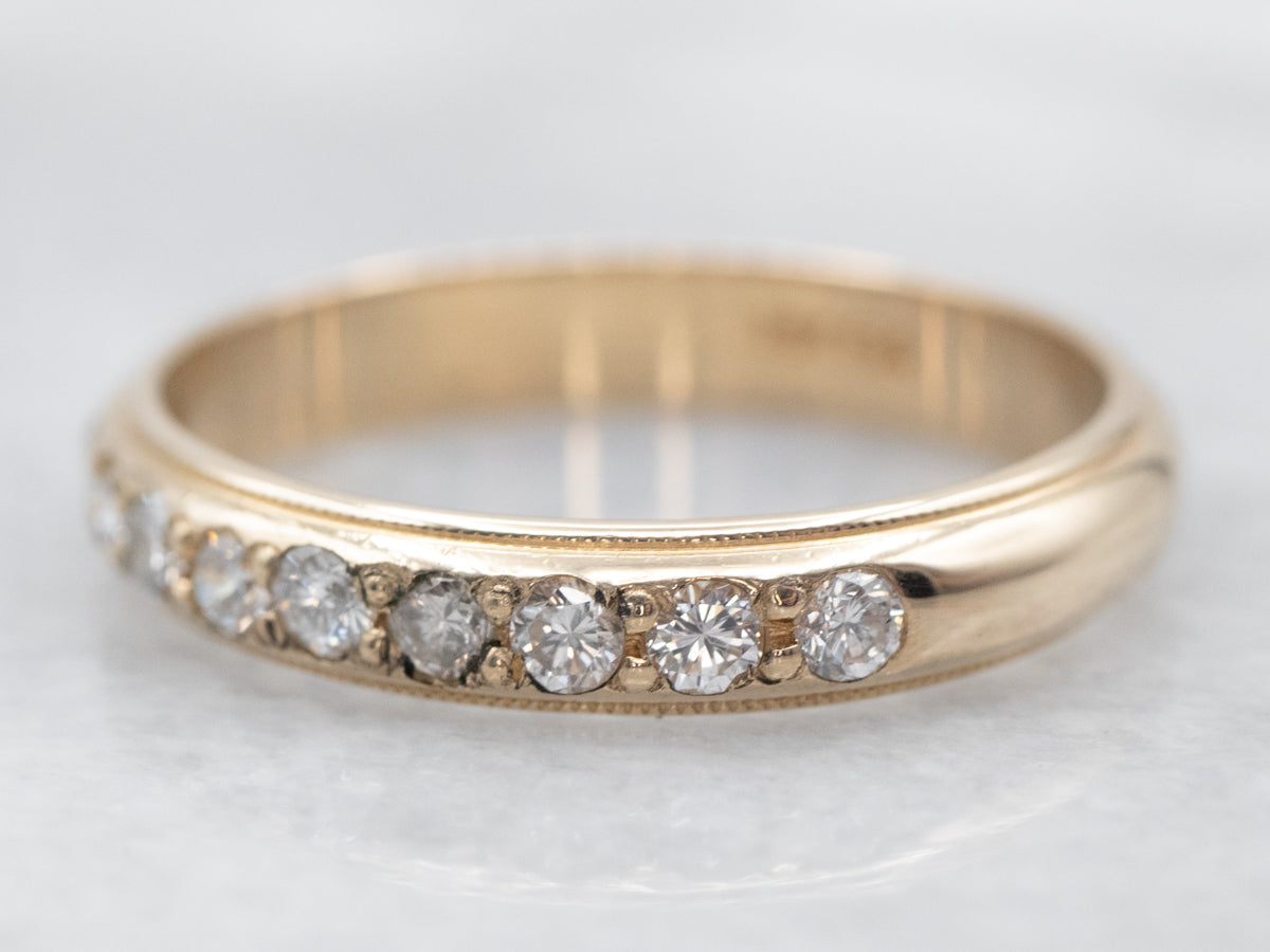 Diamond Fredrick Goldman Milgrain Edged Band