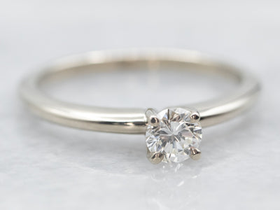 White Gold Diamond Solitaire Engagement Ring