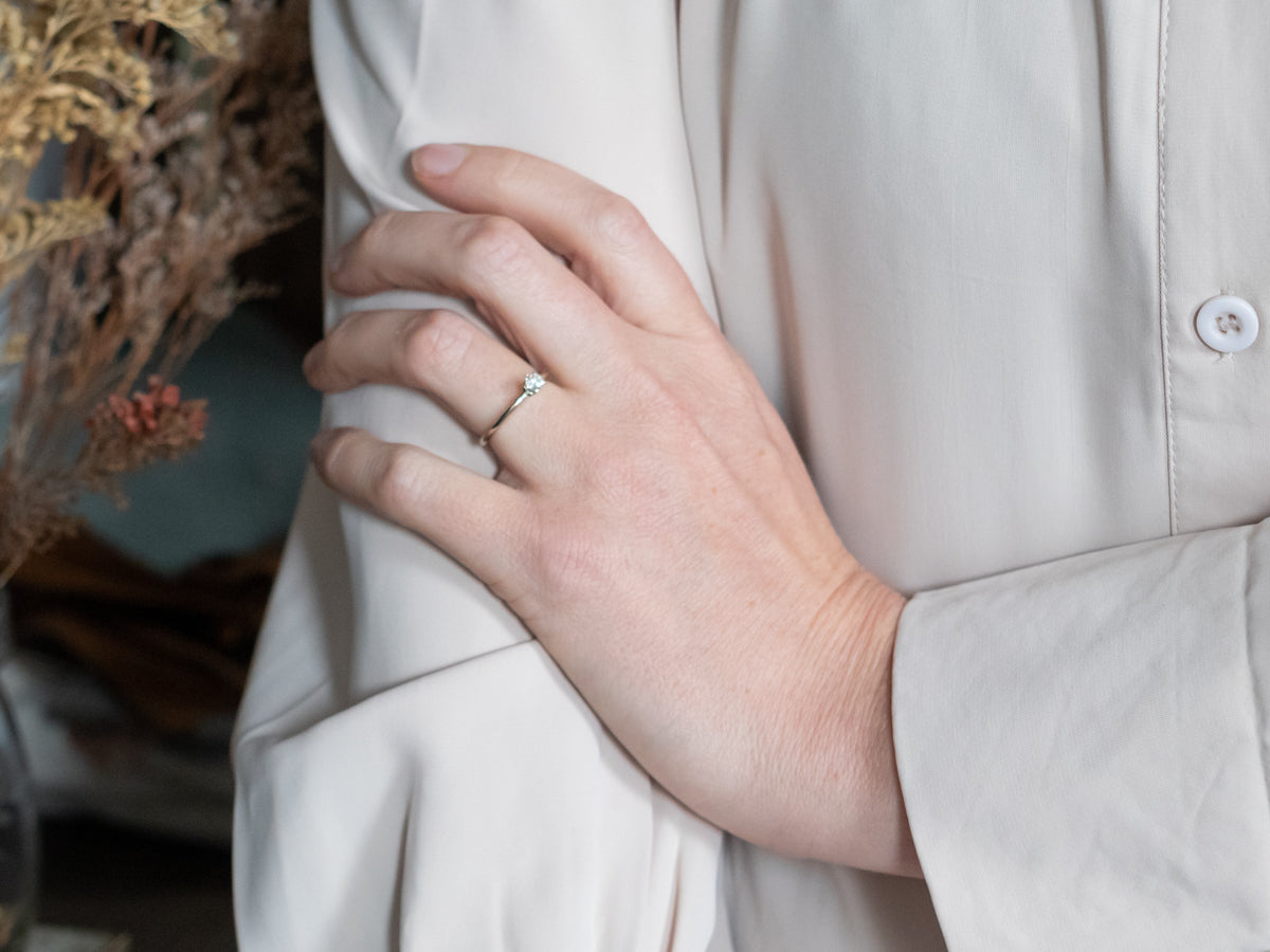 White Gold Diamond Solitaire Engagement Ring