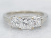 Princess Cut Three Stone Diamond Engagement Ring