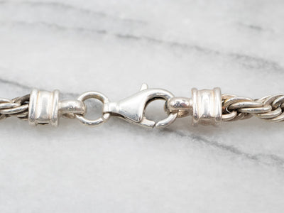 Rope Twist Sterling Silver Chain with Lobster Clasp