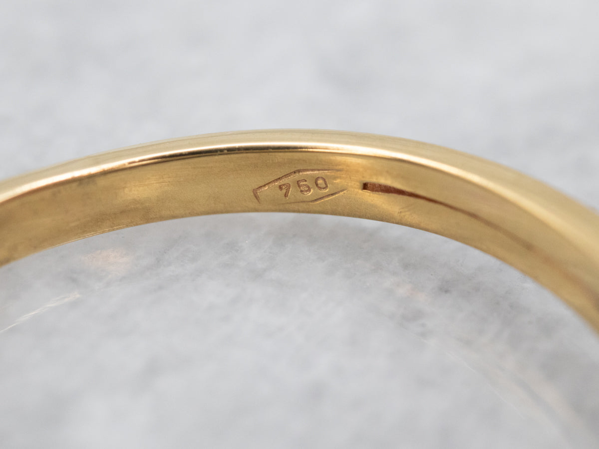 Banda de diamantes en champán dorado de dos tonos