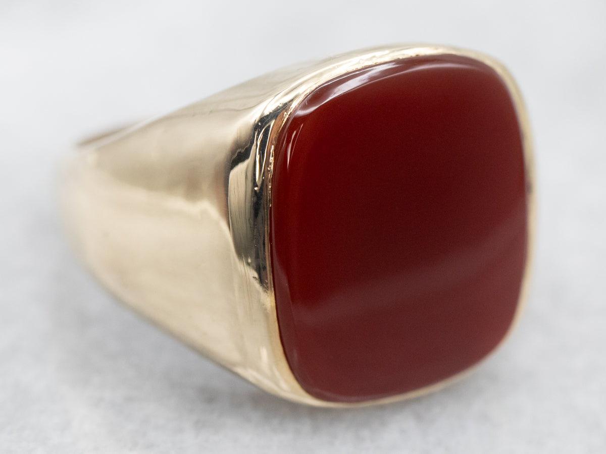 Men's Mid-Century Carnelian Ring