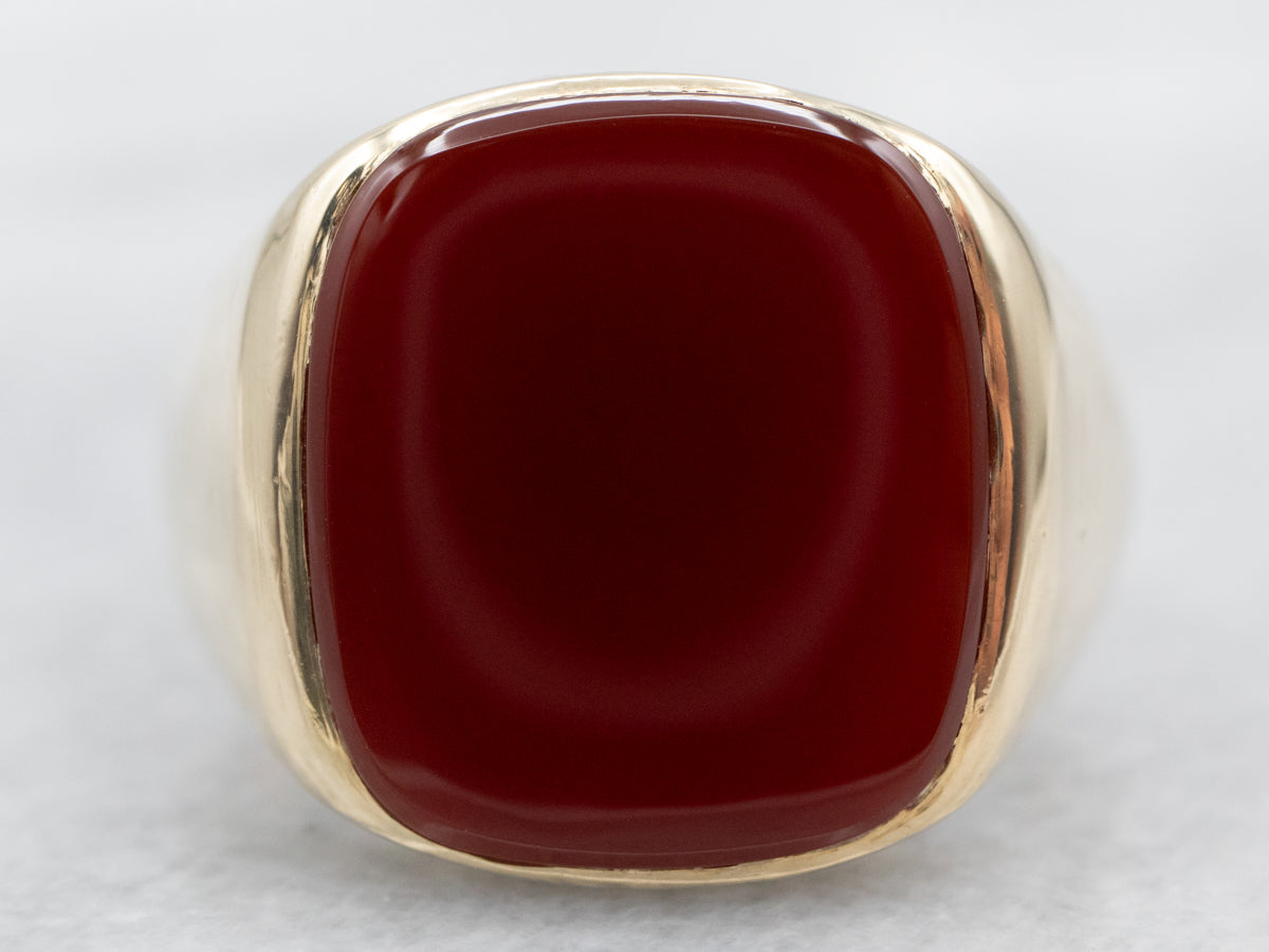 Men's Mid-Century Carnelian Ring
