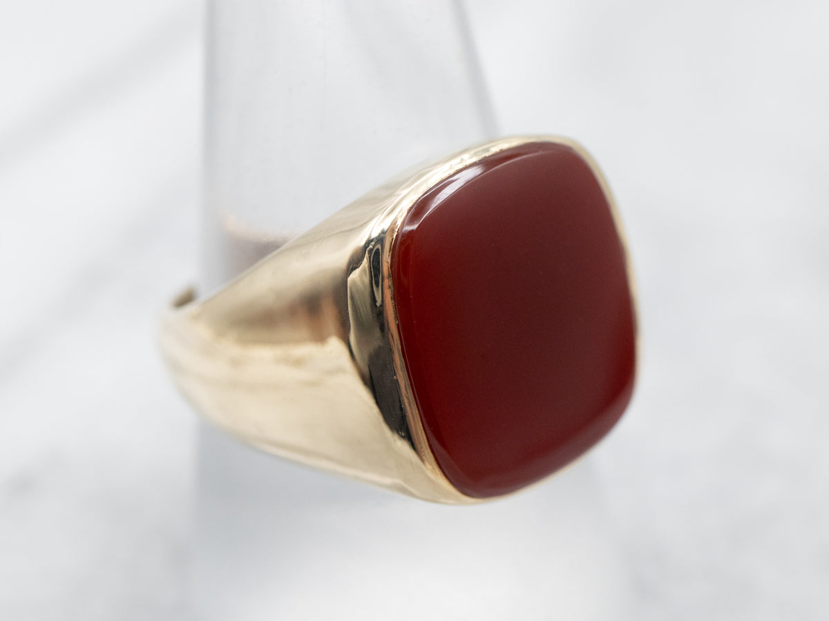 Men's Mid-Century Carnelian Ring