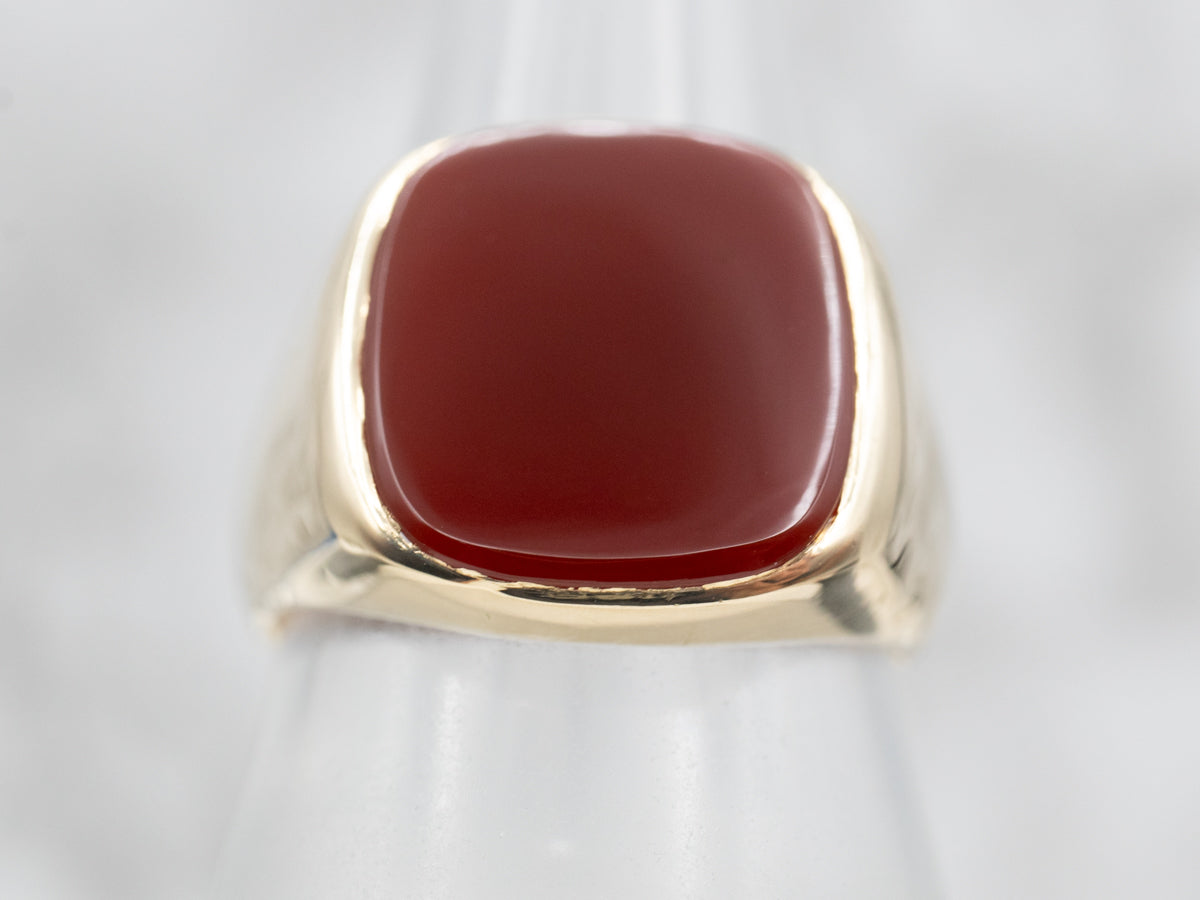 Men's Mid-Century Carnelian Ring