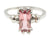 White Gold Pink Tourmaline Cleo Ring