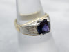 Mixed Metal Color Changing Sapphire Engagement Ring