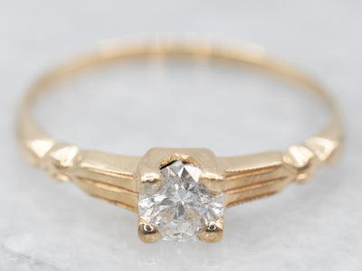 Timeless Yellow Gold Diamond Solitaire Engagement Ring