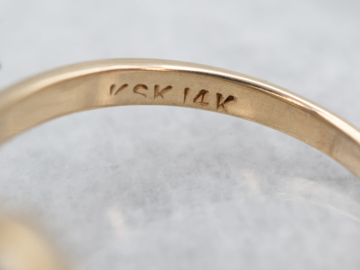 Lovely Gold Blue Zircon Bypass Ring with Diamond Accents