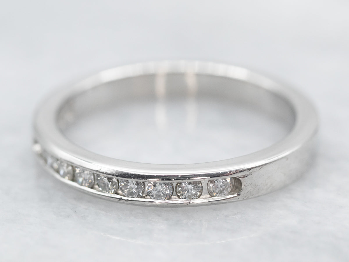 Platinum Channel Set Diamond Wedding Band