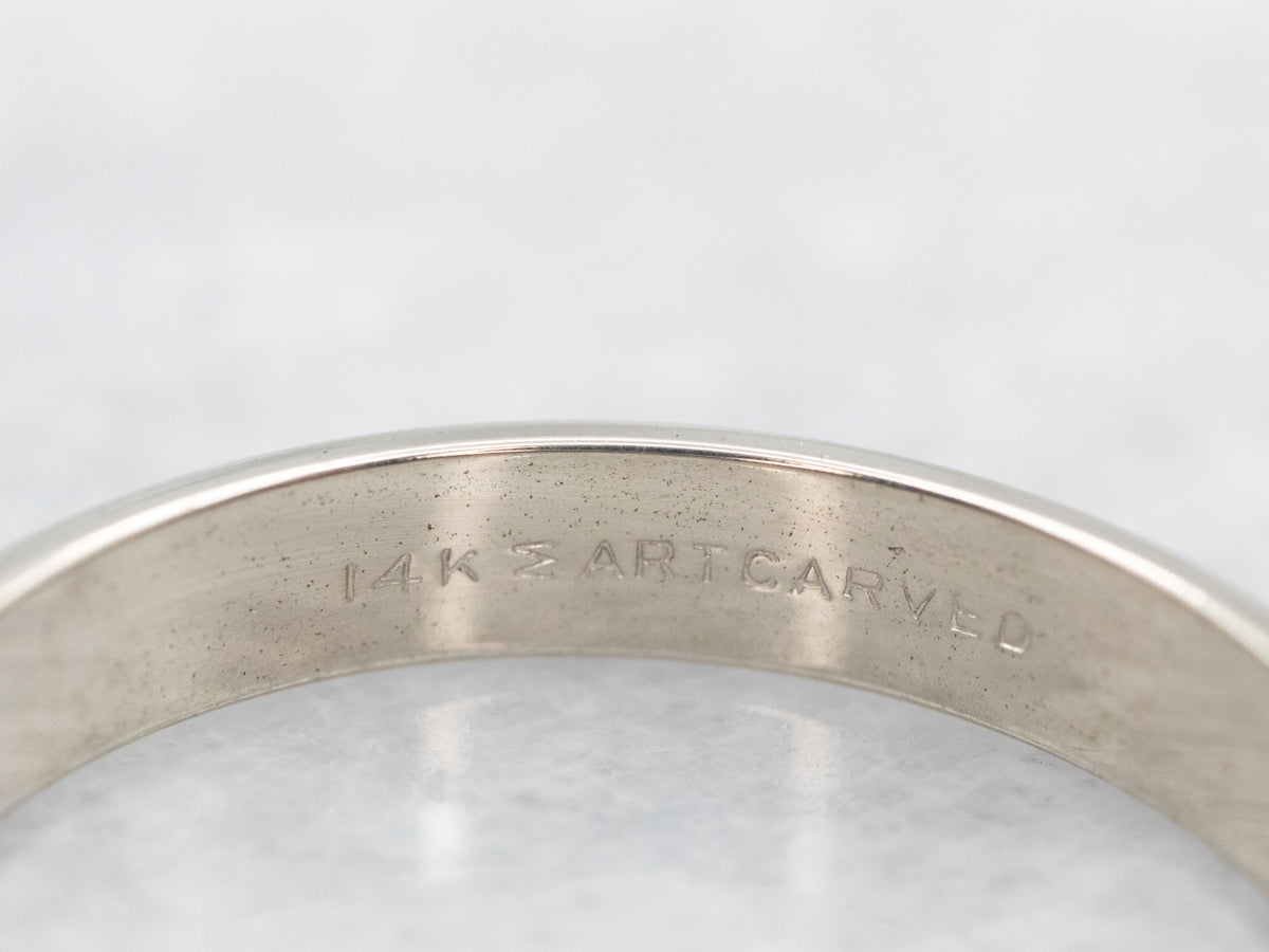 Banda de diamantes tallados de arte vintage