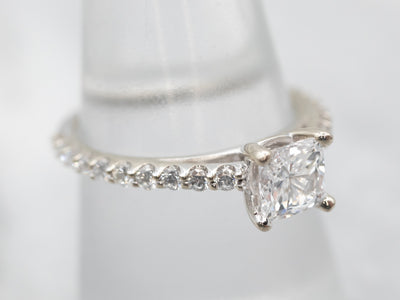Brilliant Cushion Cut Diamond Engagement Ring