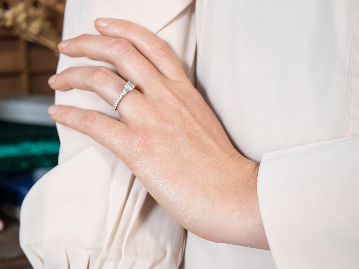 Brilliant Cushion Cut Diamond Engagement Ring