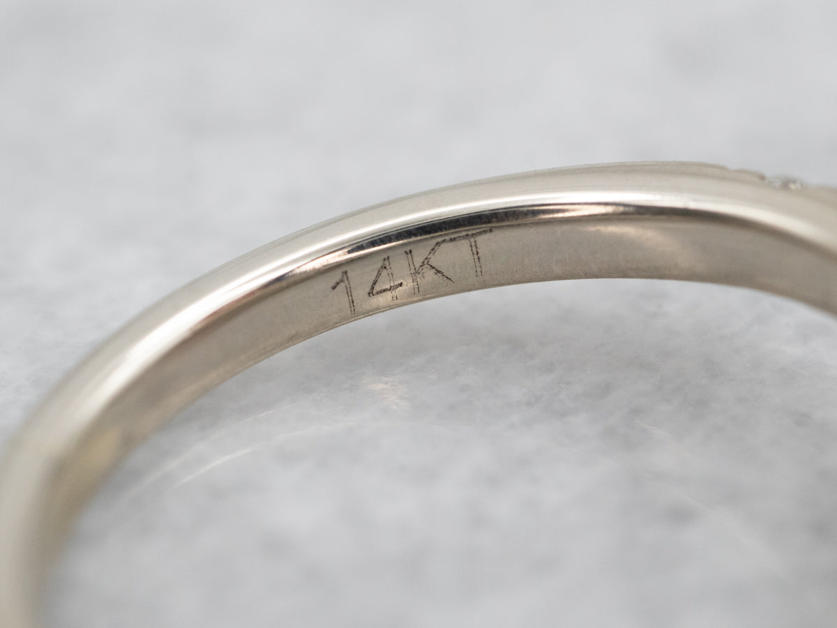 Modern Diamond Halo Engagement Ring