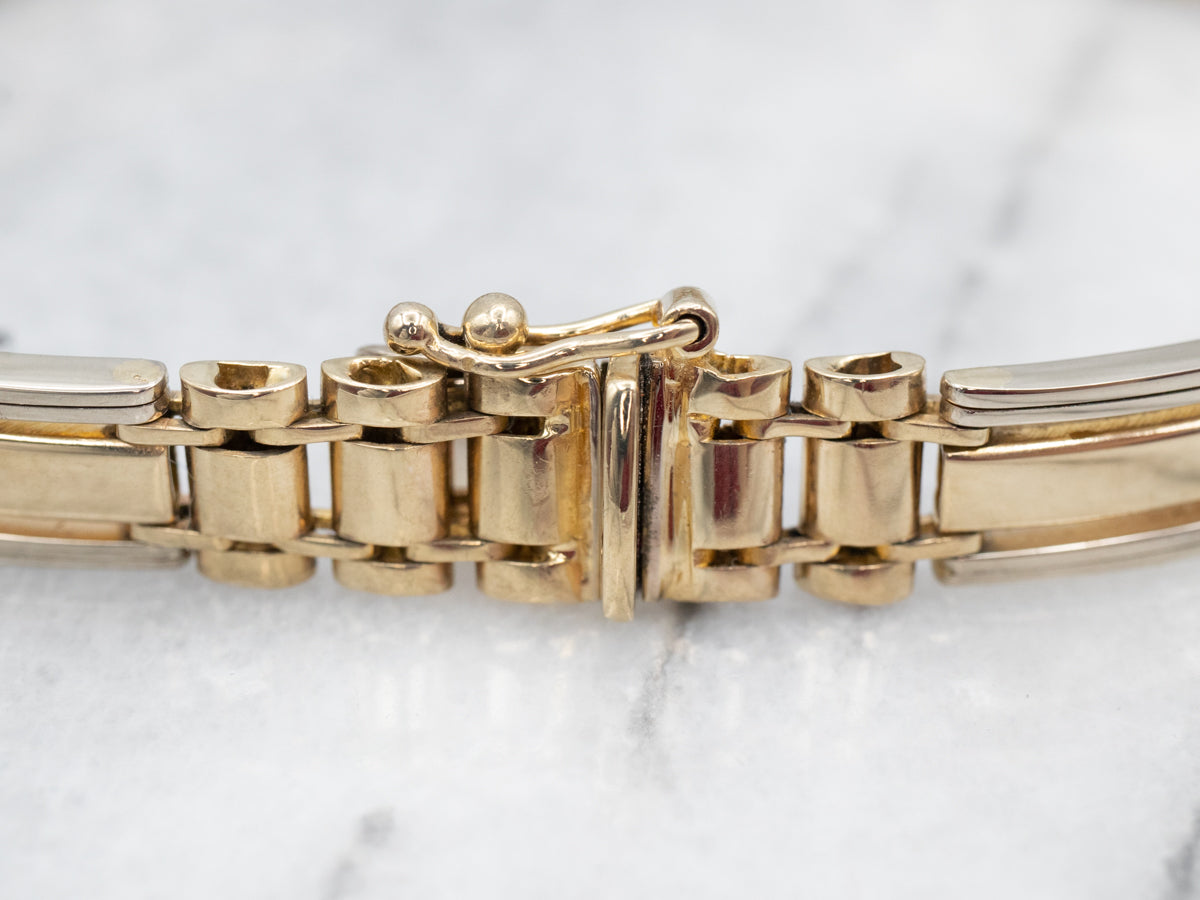 Timeless Yellow Gold Panel Bracelet