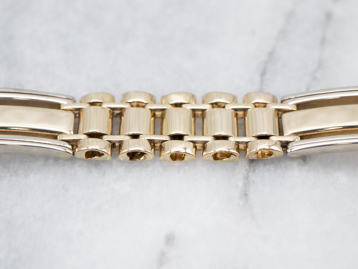 Timeless Yellow Gold Panel Bracelet