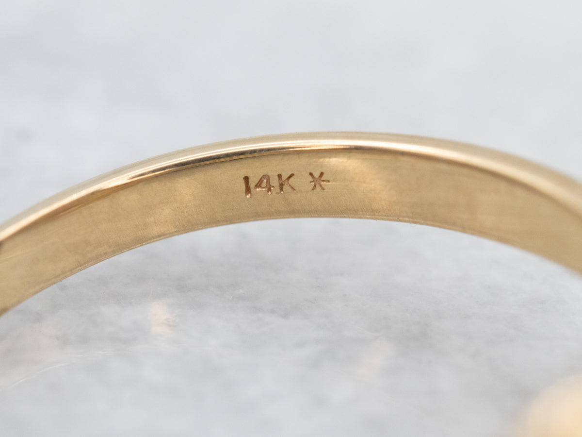 Stunning Yellow Gold Indicolite Tourmaline Solitaire Bypass Ring