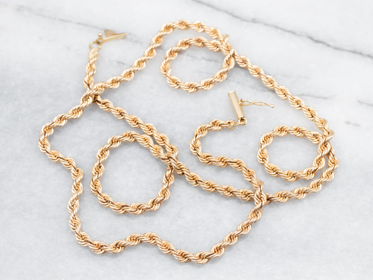 Heavy Rope Twist Chain with Barrel Clasp