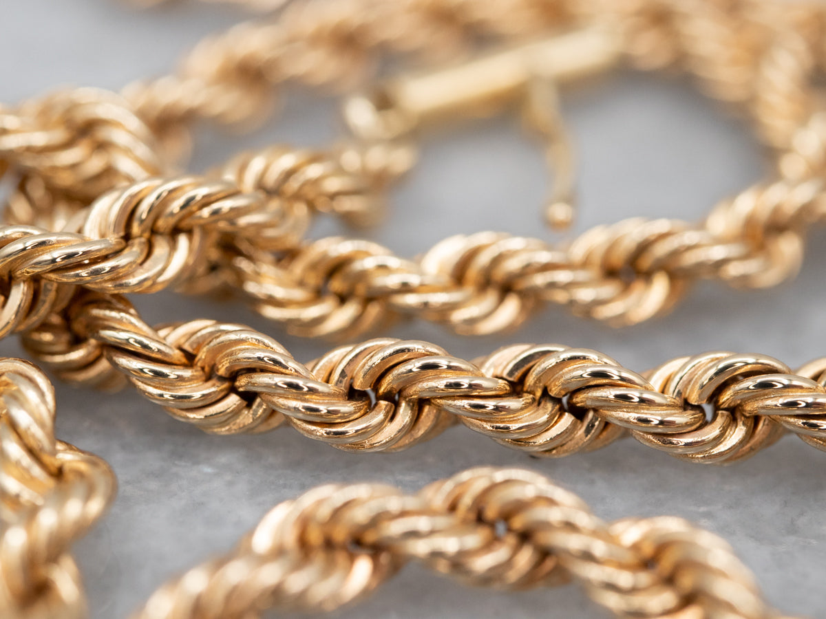 Heavy Rope Twist Chain with Barrel Clasp