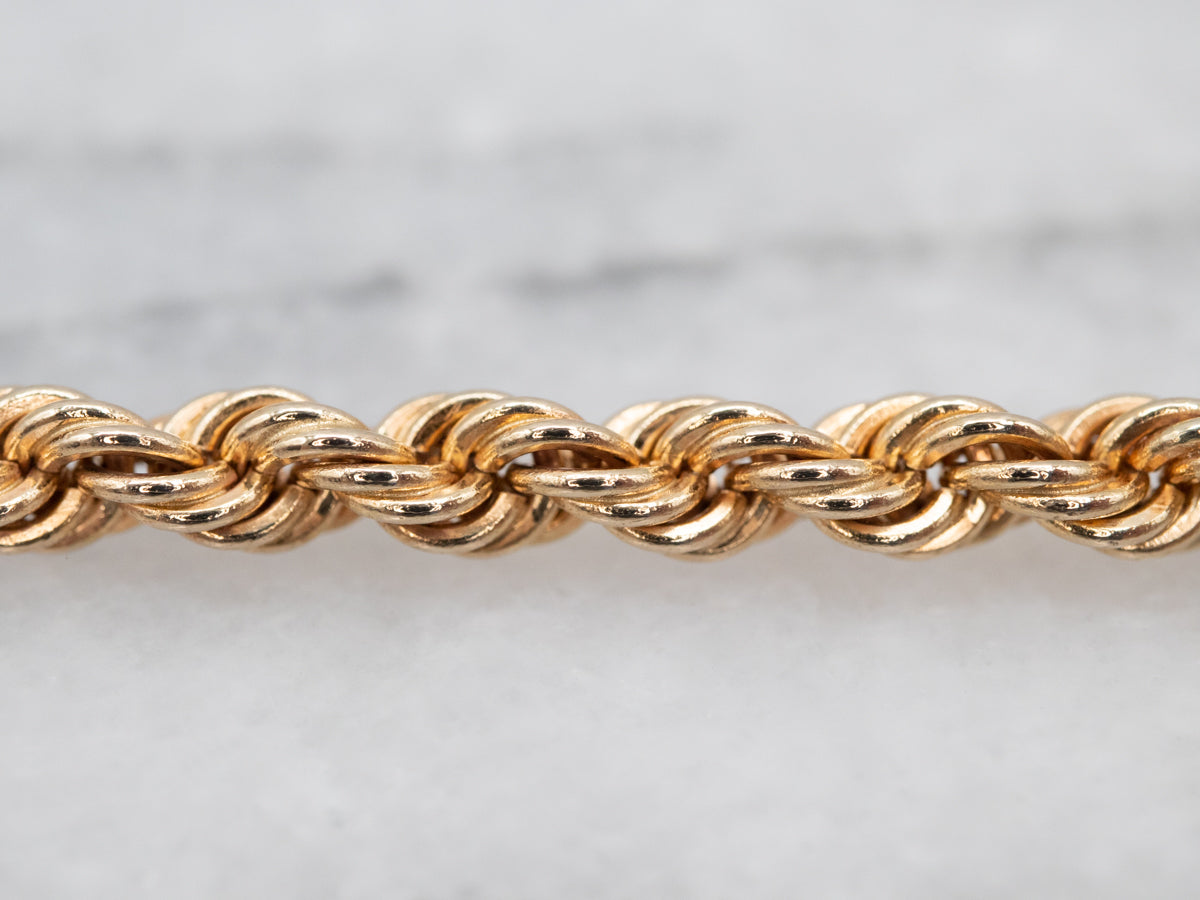 Heavy Rope Twist Chain with Barrel Clasp