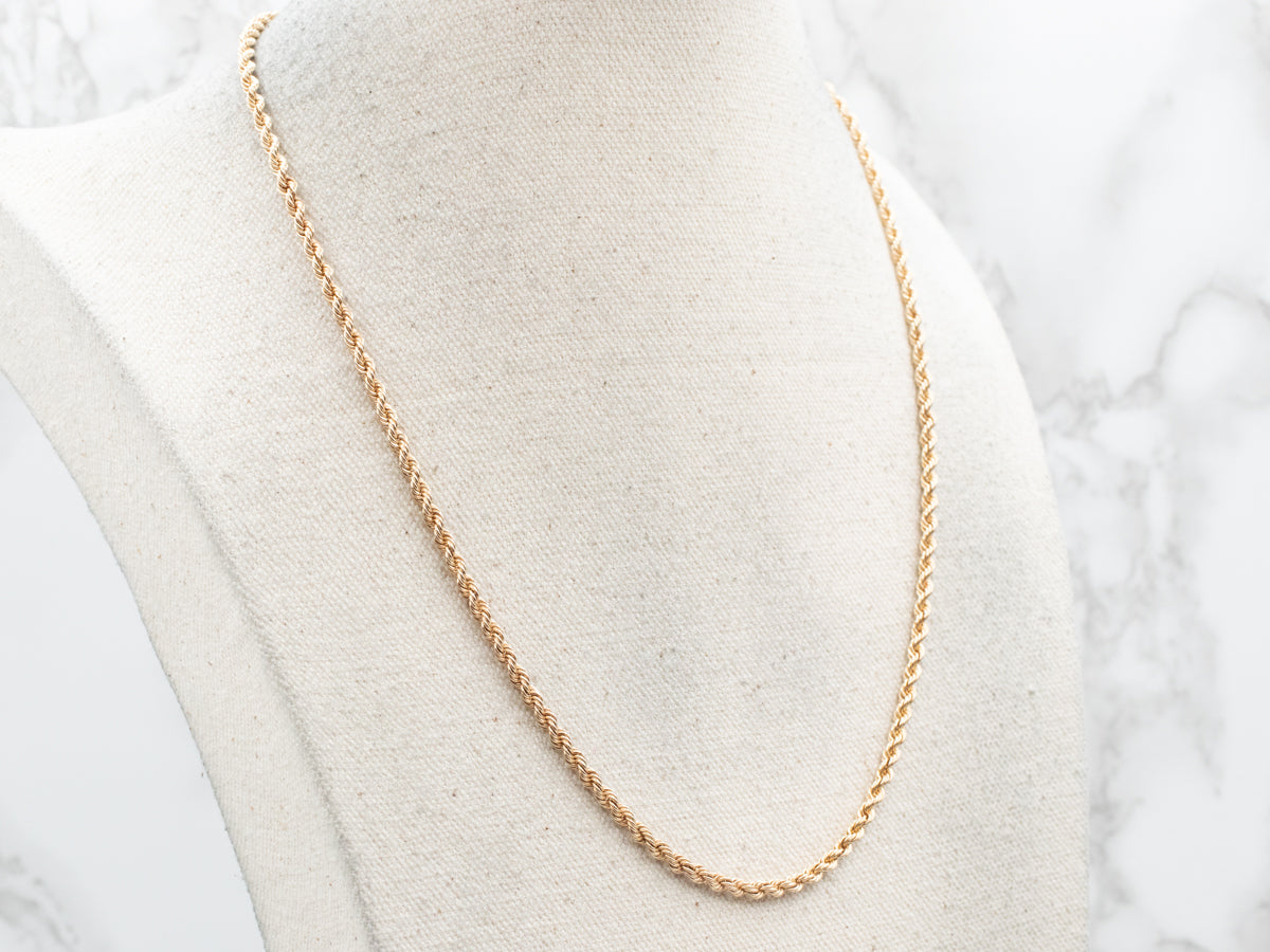 Heavy Rope Twist Chain with Barrel Clasp