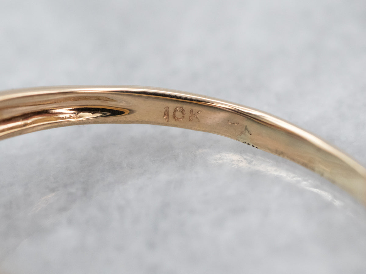 Yellow Gold Square Amethyst Solitaire Ring