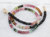 Gold Fill Multi Colored Tourmaline Beaded Necklace