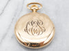 Antique Gold Open Face Pocket Watch with "CES" Monogram
