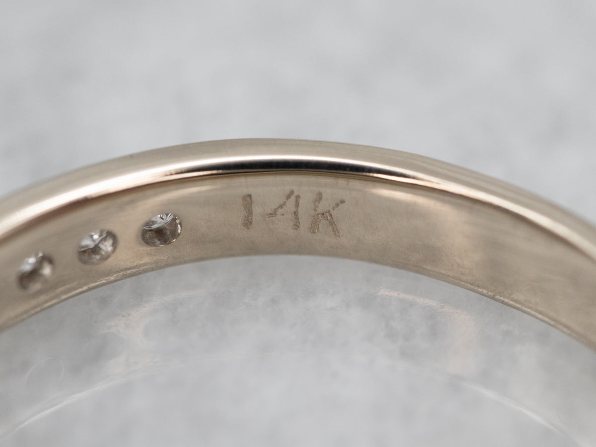 White Gold Channel Set Diamond Wedding Band