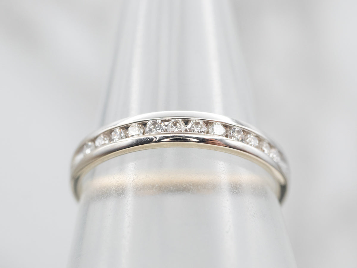 White Gold Channel Set Diamond Wedding Band