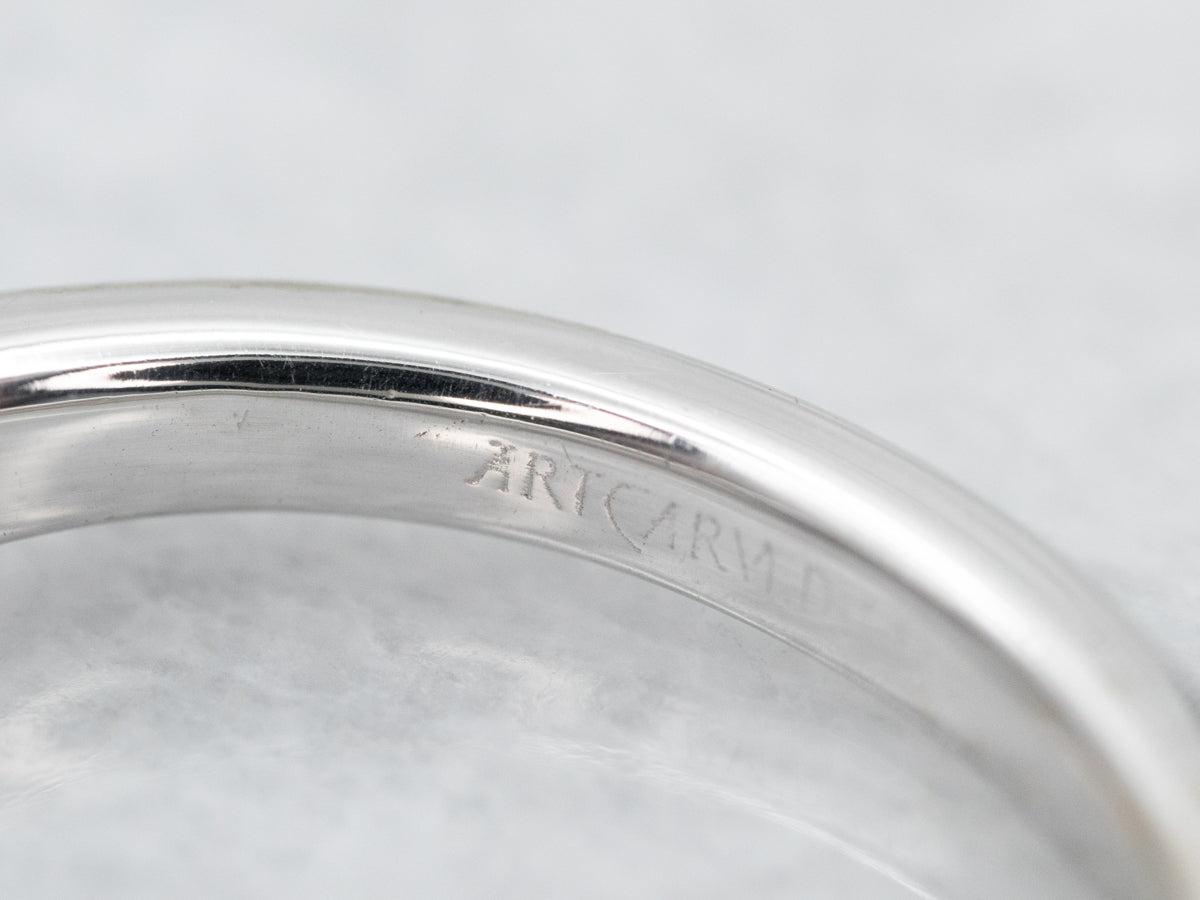 Modern East to West Purple Sapphire Solitaire Engagement Ring