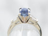Retro Era Sapphire and Diamond Engagement Ring