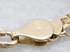 Polished Gold Heart Link Bracelet