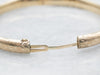 Engraved Gold Hinged Bangle Bracelet