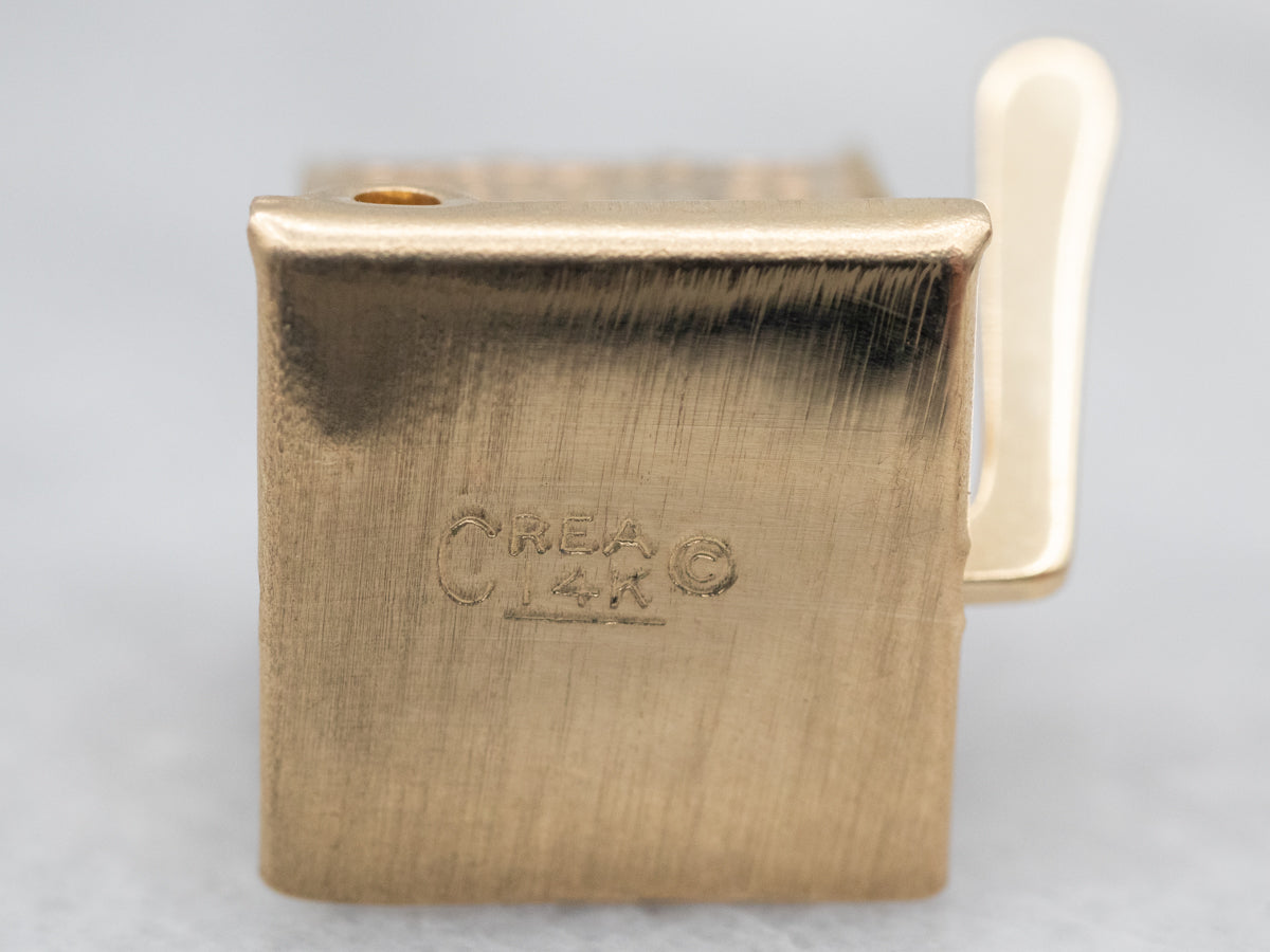 Yellow Gold Slot Machine Charm