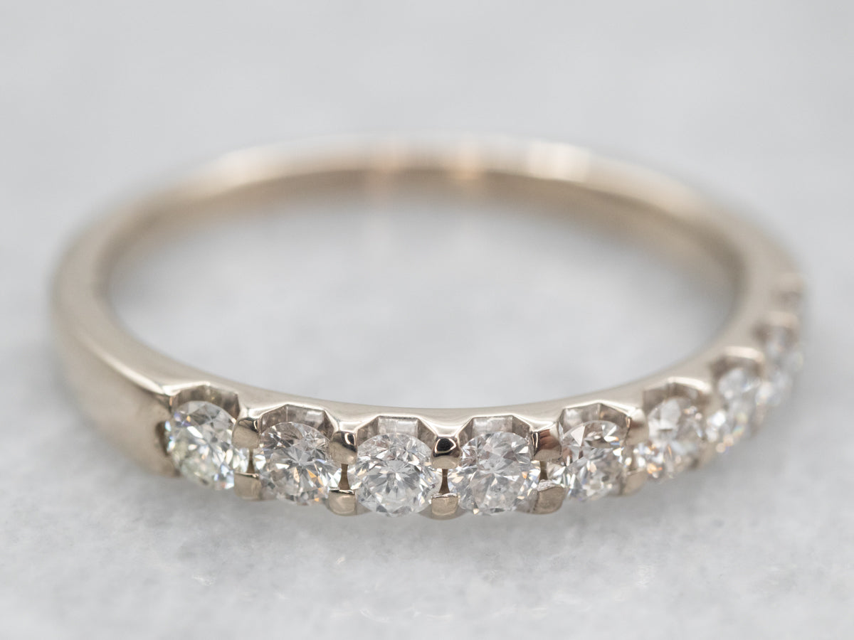 Brilliant White Gold Diamond Wedding Band