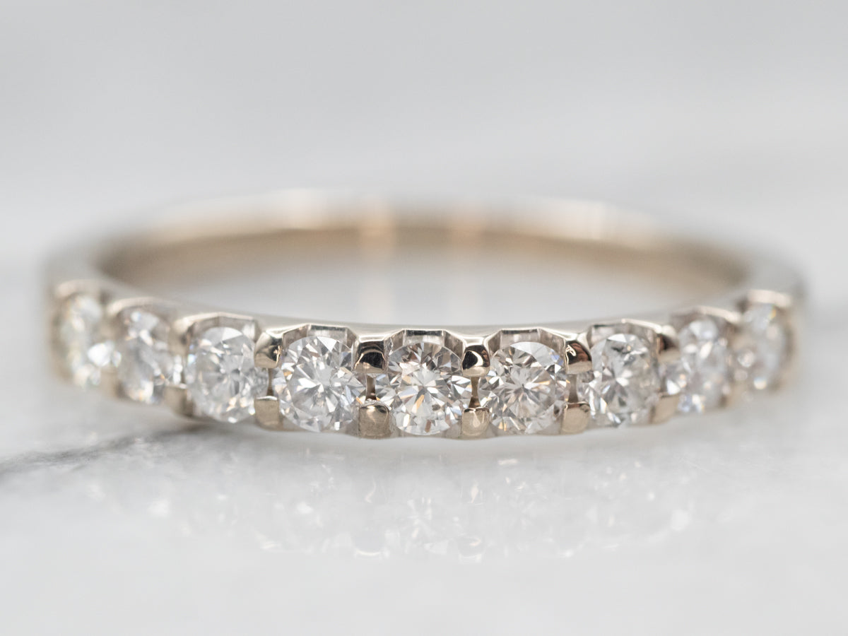 Brilliant White Gold Diamond Wedding Band