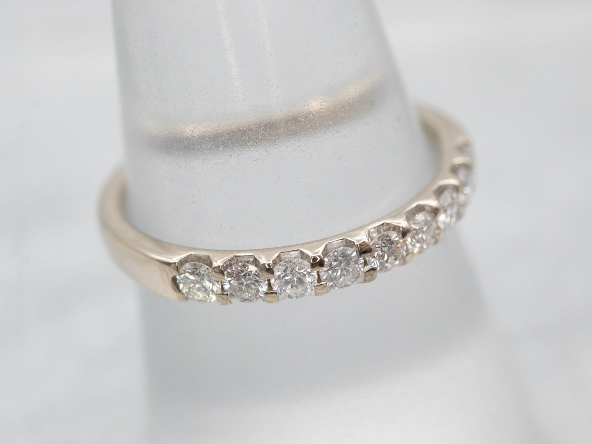 Brilliant White Gold Diamond Wedding Band