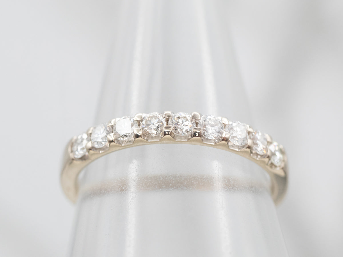 Brilliant White Gold Diamond Wedding Band